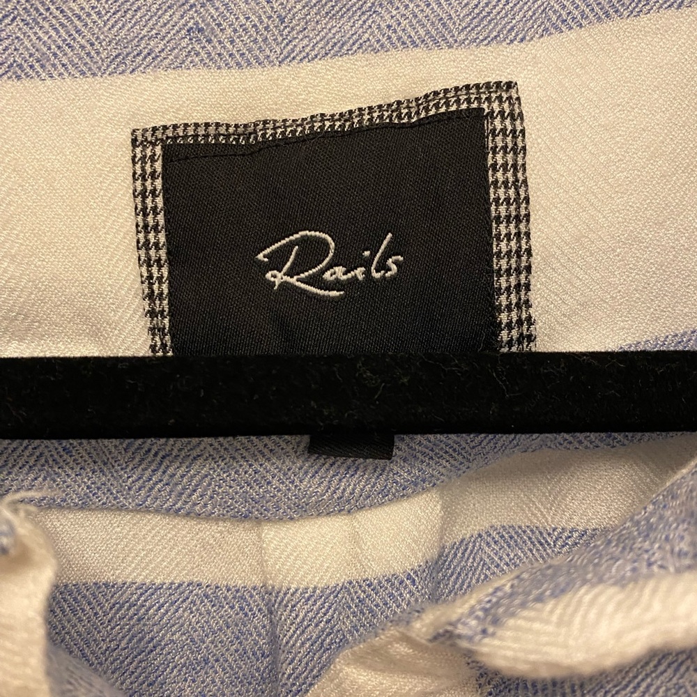 Rails 100% Rayon Long Sleeve Button Down Blue And… - image 3